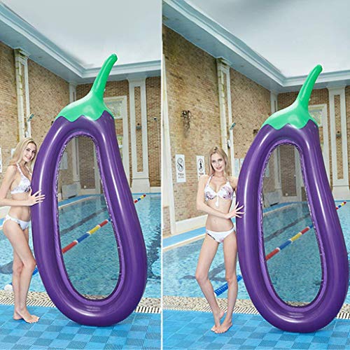 SUNSHINEMALL Swimming Inflatable Eggplant Float Large Float, can Hold 4 Children, Load up to 200KG,(250x95x20cm)