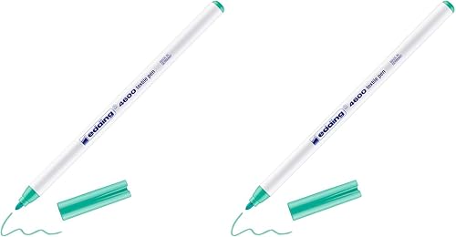 Vista 19 de edding 4600 rotulador textil - azul orient - 1 bolígrafo - punta redonda 0.039 in - bolígrafos de tela permanentes para dibujar sobre textiles