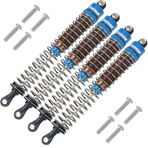 TOOMOD 1/10 130mm RC Oil filled Shock Absorbers kit for Tamiya TRX4 Axial SCX10 D90 Crawler Car Buggy Car Upgrades Replace Parts (Blue)