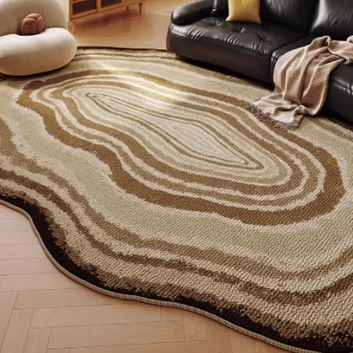 Tapis de salle à manger moderne lavable et antidérapant motif abstrait