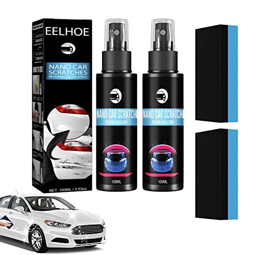 ReparaçãO de ArranhõEs de Carro Nano Spray Preto, 2 PeçAs Spray de ReparaçãO de Carros Com Esponja,