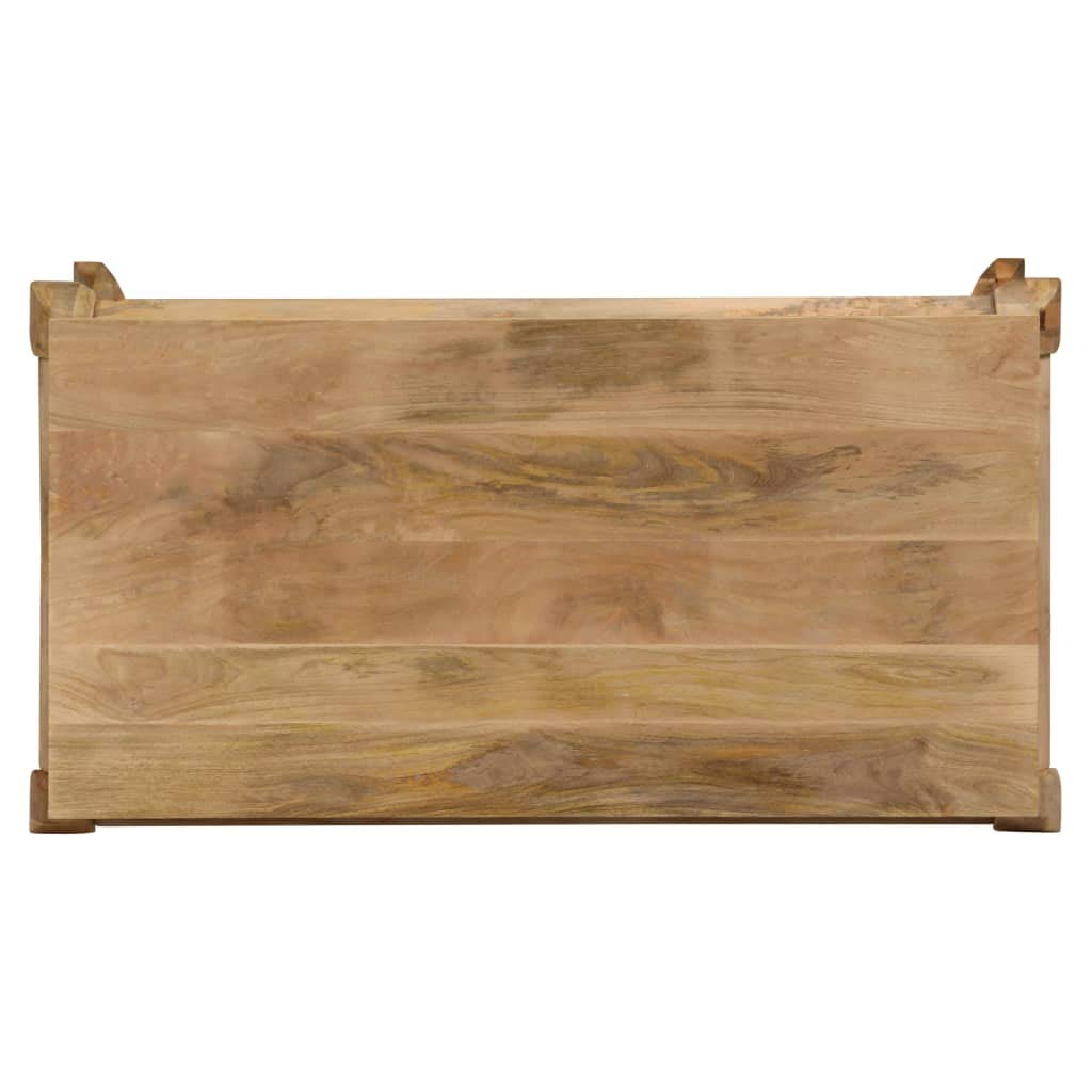 Stół jadalny z litego drewna z uchwytem 118 x 60 x 76 cm