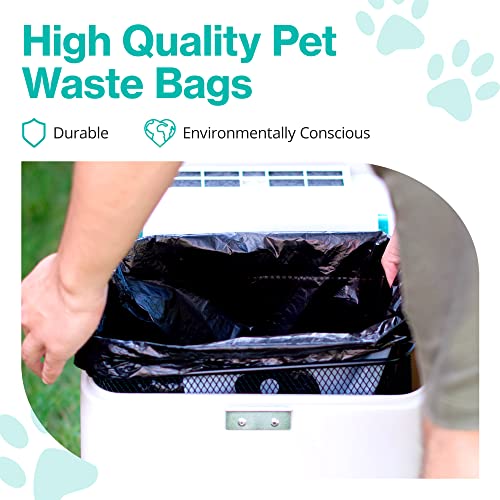 Image of PawPail Trash Can Liners, Dog Poop Disposal Bags, 100% Recycled Plastic, Floral Scented, for PawPail Pet Waste Station, Cat Litter Box, or Outdoor Trash Can | 1 Roll of 20 Large Size Bags (Pack of 3)
