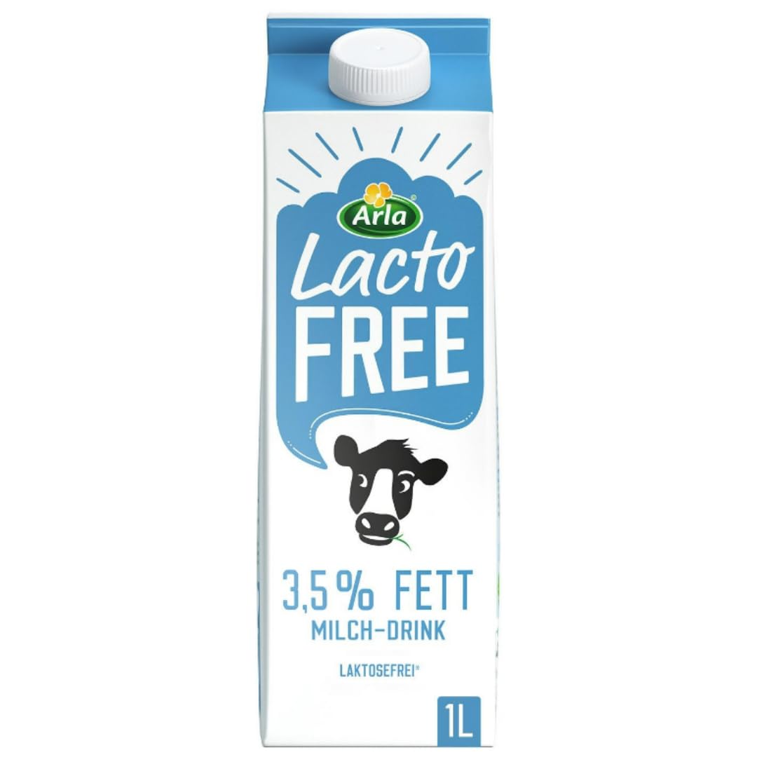 Arla Lacto Free Laktosefreie Milch 3,5% Kuhmilch Milch 1000 Milliliter X 12 STÜCK [Frischegarantie]
