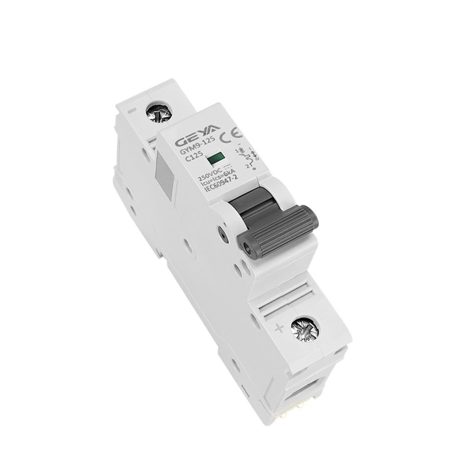 AVSBBYEPS 1P 80A 100A 125A DC Breaker Din Rail MCB 6KA 250VDC Circuit GYM9-125 for Solar Power