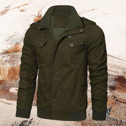 Veste d'aviateur homme multi-poches robuste style bomber militaire - 3