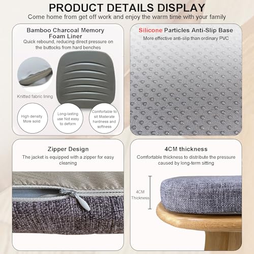 Cojines para silla en forma de U lavables y antideslizantes pack de 2 4