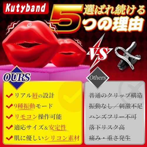 バイブ 乳首攻め アダルトグッズ ローター【業界初-乳頭起爆！3秒昇天!!】乳首バイブ 乳首開発 乳首ローター 【挟んで✙10振動乳首責め✙遠隔操作✙装着プレイ✙2個セット！密着感UP】乳首責め リモコン操作 男女兼用 大人のおもちゃ女性用 smグッズ 乳首調教 クリトリス チクニー オナニーグッズ 大人のおもちゃ 人気ランキング 女性 アダルトグッズ レッド Kutyband - 画像6