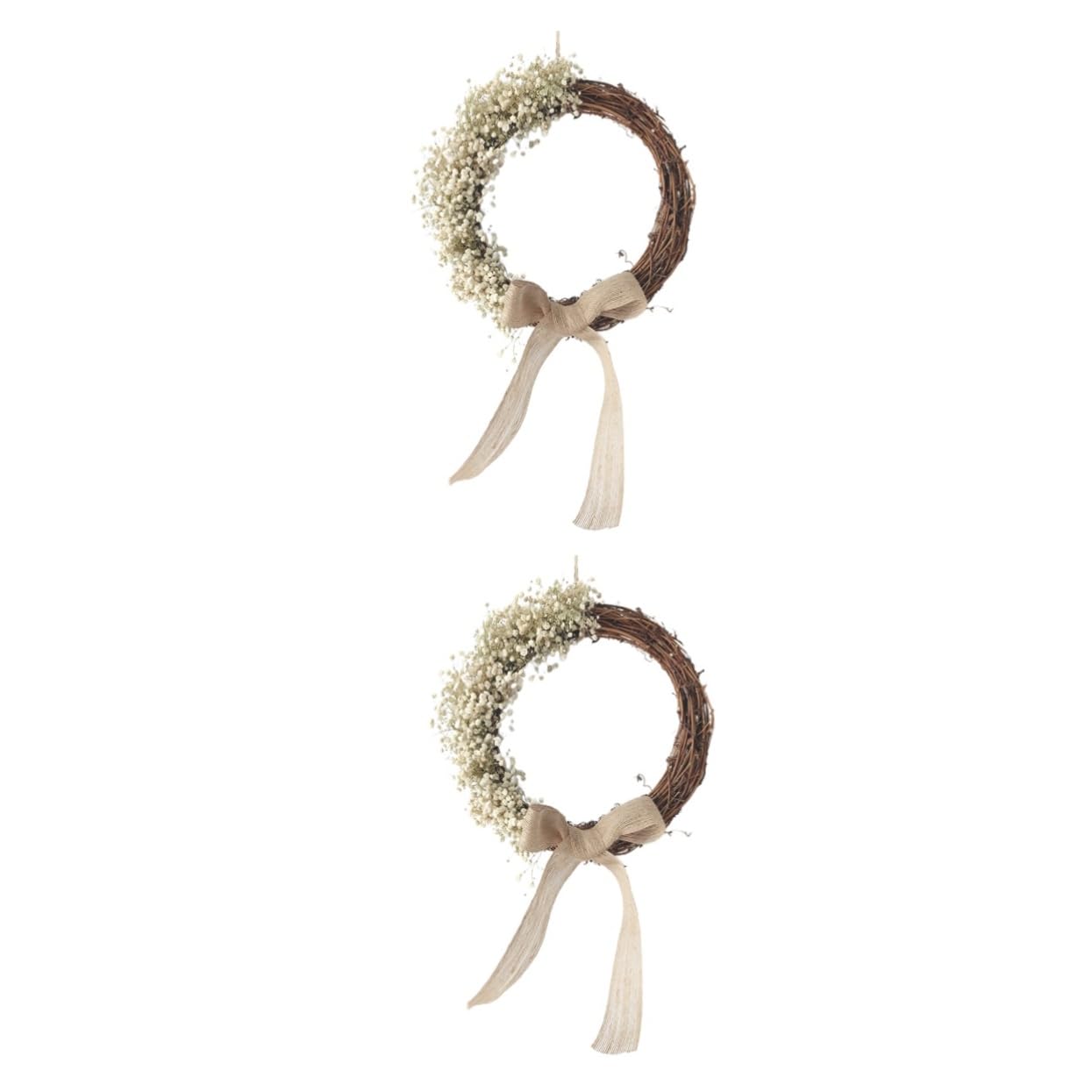 Couronne de guirlande de mariage Zerodeko pour remplacer les fleurs sèches fragiles, 2 pièces