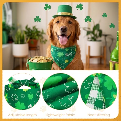 4 Pcs Holiday Dog Bandanas Easter 4th of July Valentine's Day Dog Bandanas Triangle Scarf Pet Bibs Handkerchief for Large Dogs Festival Costume - Image 4