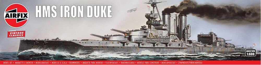 Airfix A04210V HMS Iron Duke Model Kit Unpainted, Paints and Glue Sold Separately
