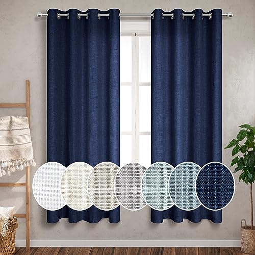 Pitalk Dark Blue Boy Bedroom Curtains 72 Inch Length Grommet