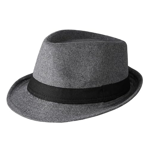 FakeFace - FakeFace Chapeau de Jazz Automne/Hiver Homme Chapeau d'hiver Trilby Papa Chaud Coupe-Vent Casquette Chaud Grand-Père en Tweed Épais - -5%