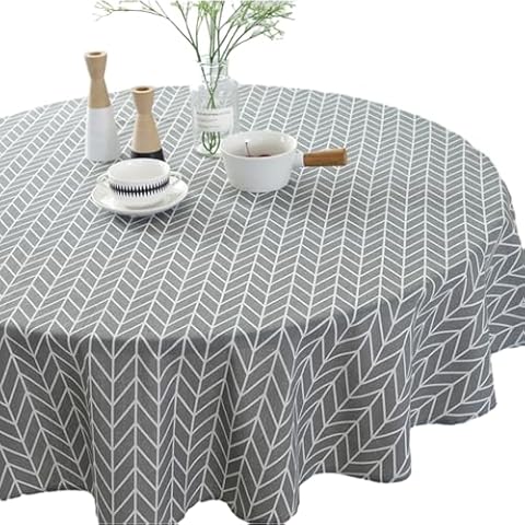 aqlbhz 150cm Waterproof Round Tablecloth Cover