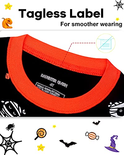 Image of DAUGHTER QUEEN Boys & Girls 100% Cotton Halloween & Christmas PJS 18M-12Y