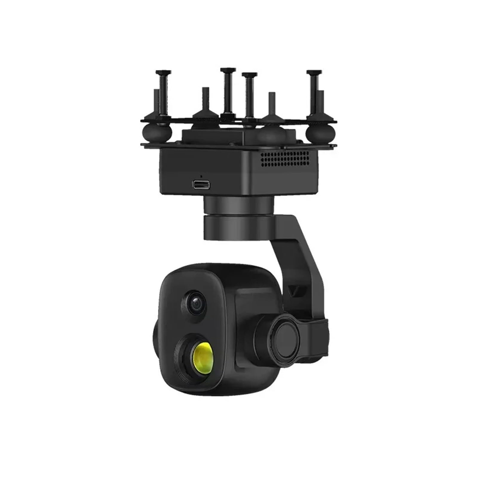 6 ejes 4K 8MP Drone cardán cámara 6X zoom imagen dual | Módulo de luz dual con funciones de imagen visible y térmica.