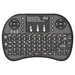 Rii Mini i8+ Wireless (layout ITALIANO) - Mini tastiera retroilluminata con mouse touchpad per Smart TV, Mini PC, HTPC, Console, Computer - Colore NERO