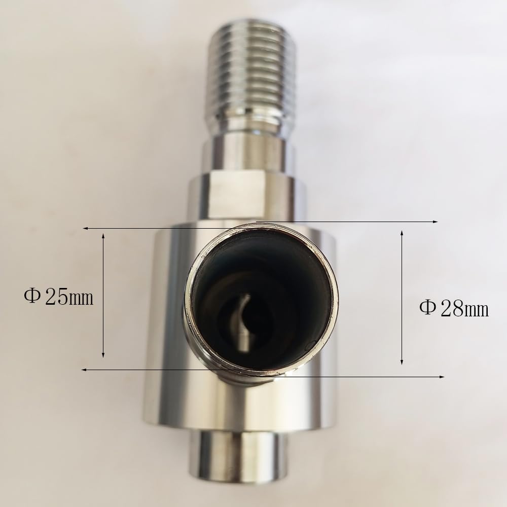 Core Drill Bits Shaft Adapter for Conversion Thread with Dust Collection Connector (Male:1 1/4"-7(1/2 B SP), Female:1/2" BSP)