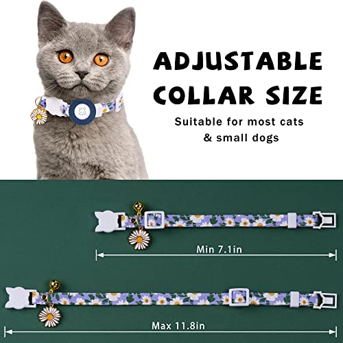 Collar para gato Airtag azul antitirones que evita pérdidas 4