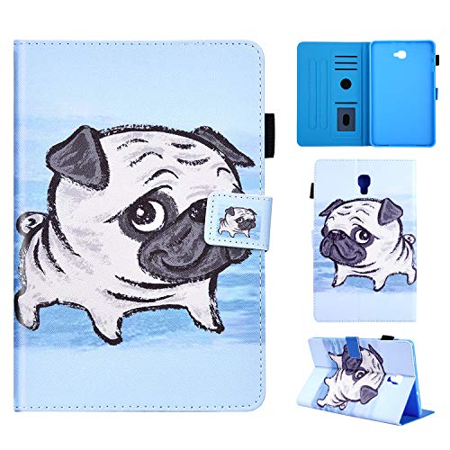 Robinsoni Case Compatible with Samsung Galaxy T590 PU Leather Case Cute Cartoon Printed Aminal Cover Auto Sleep/Wake Feature Kickstand Card Holder Tablet Case Folio Flip Magnetic Closure Case,Dog