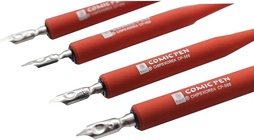 Miniatura 5 de Juego de bolígrafos de plástico profesional de manga gótica con 5 puntas, juego de bolígrafos de dibujo de caligrafía de manga, 5 unidades, color