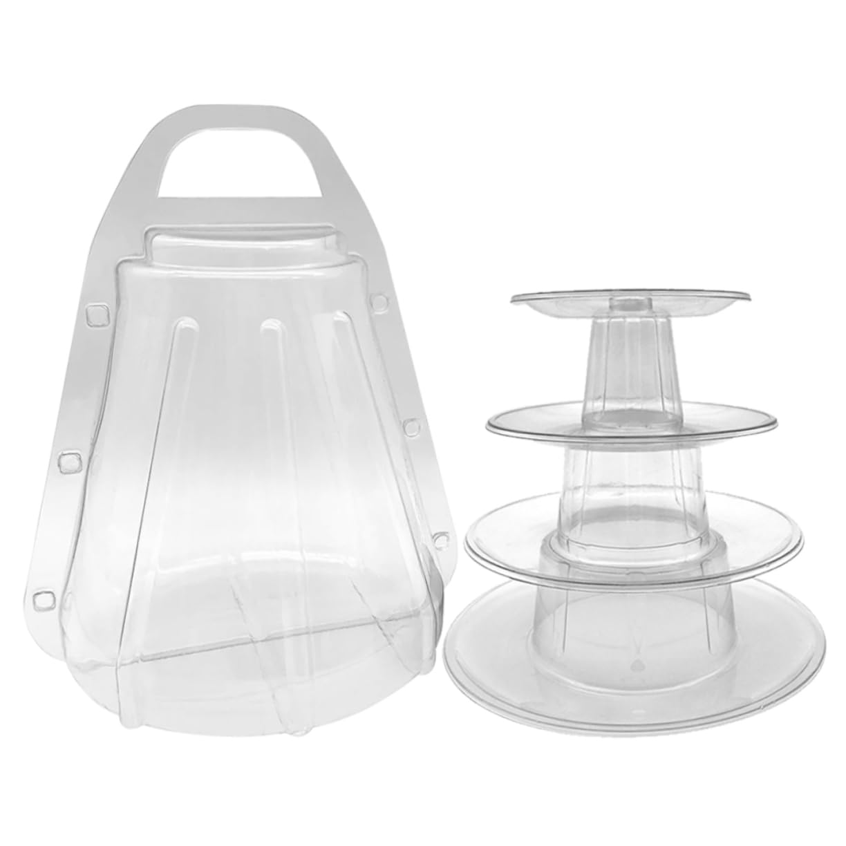 Amazon.co.jp: GOOHOCHY ポータブル マカロン収納ボックス 段 ケーキ