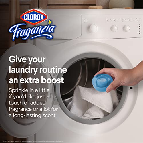 Image of Clorox Fraganzia Laundry Scent Booster Crystals, In-Wash Fragrance Beads for Fresh-Smelling Clothes & Linens, Safe for All Fabrics & Colors, Easy-Pour Bottle, Morning Sky Scent, 70 Oz