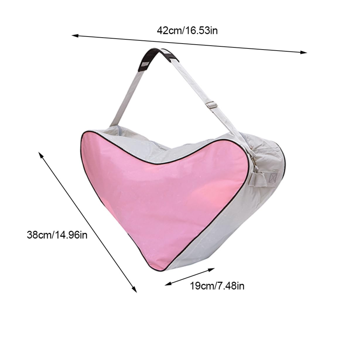 BESPORTBLE Borsa Pattini Ghiaccio a Tracolla Triangolare Rosa 2 Pezzi | Oxford Cloth, per Inline Skates Shoes e Ice Skates, Design Portatile Facile da Pulire