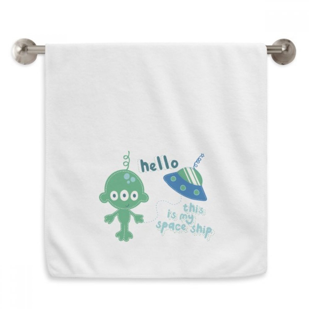 Serviettes alien bonjour essuie-mains blanc coton 13x29 pouces