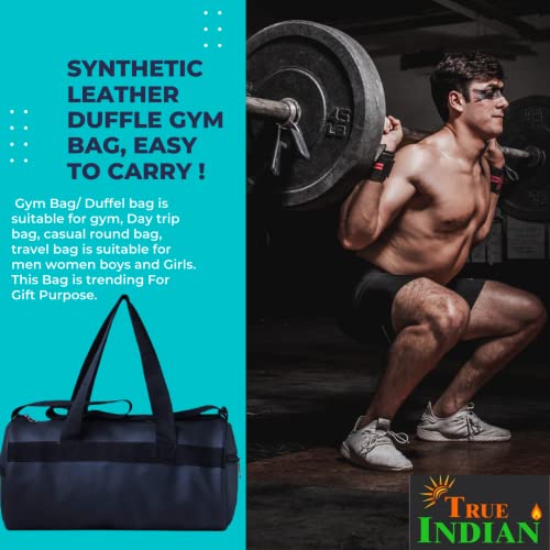 Image of Gym Bag Combo for Men ll Gym Bag Bottle Gym & Fitness Kit (Blue, Black)
