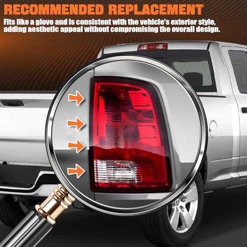 Autoverve TAILLIGHT RAM Tail Lights Fit Dodge Ram 1500 2500 3500 2009 2010 2011 2012 2013 2014 2015 2016 2017 2018 Rear Brake Back Up Cover Taillights Lens Assembly Left Driver Right Paeenger Side  thumb #5