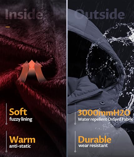 Image of Men's Puffer Jacket Waterproof Winter Parka jacket Warm Thicken Ski Coat