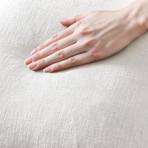 Image of MIULEE Boho Linen Fringe Decorative Euro Throw Pillow Covers White 28x28