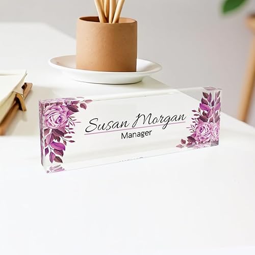 Custom Name Plate for Desk – Personalized Office Name Sign