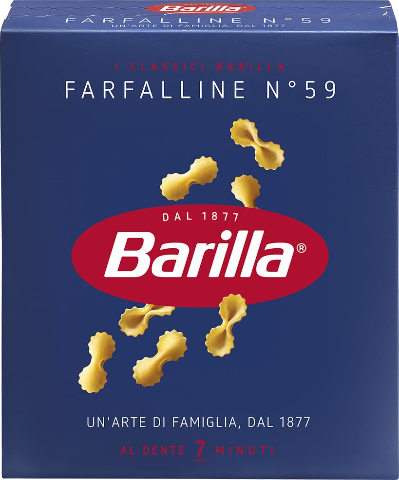 Barilla Pasta Farfalline N.59, Pastina di Semola di Grano Duro, I Classici, 500g