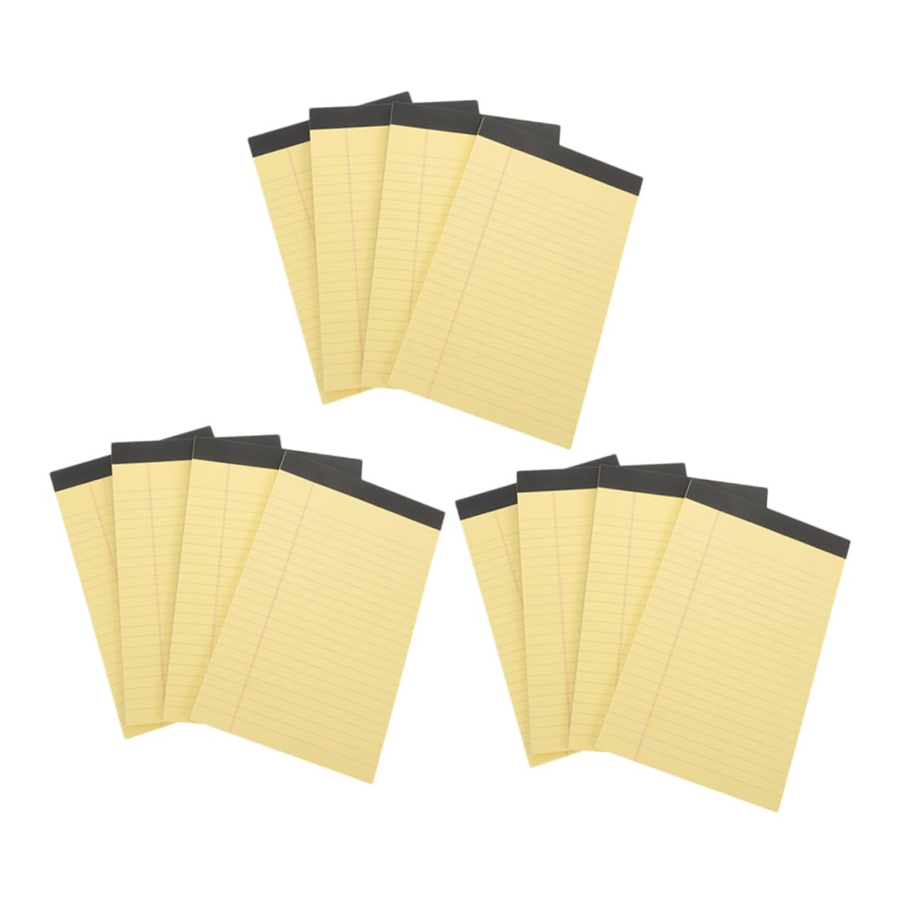 50 feuilles Lot de Blocs-notes Jaunes Lignés avec Pages Détachables Petits Carnets Portables pour Bureau École et Prise de Notes Facile