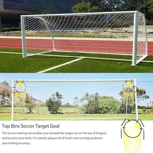 Top Bins Soccer Target Goal - Perfect Soccer Training Equipment for Shooting Accuracy Practice Soccer Target with Highlighted Scoring Zones Corner