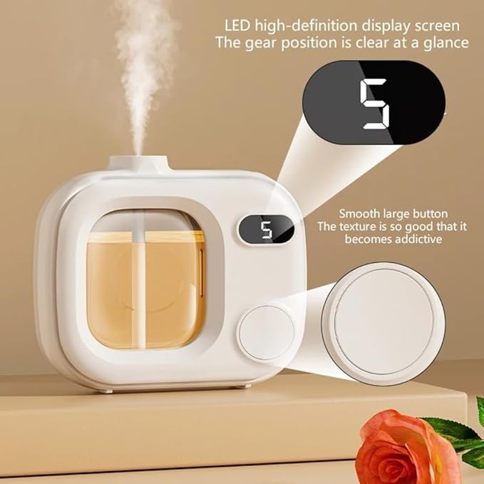 Image of Diffuze Smart Aromatherapy Diffuser Machine | Essential Oil Aroma Diffuser for Home, Bedroom & Office | Ultra Quiet <25dB | 5-Speed Fragrance Control | Wall Mounted & Tabletop Use | LED Display