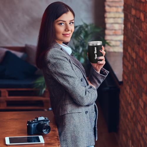 Image of CORPORATE PORIUM Customised Coffee Mug Cup Digital Display, Thermos Flasks, 350 ml, 304 Stainless Steel Travel Mug, Insulated Vacuum Thermal Mug, Leak-Proof Diwali Item
