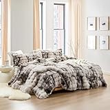 Byourbed Snowball Double Chunky Bunny - Coma Inducer® Oversized Queen Comforter Set - Messy Storm Gray