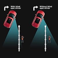 Vista 8 de 2 espejos de punto ciego, 2 pulgadas, redondo, de vidrio HD, convexo, 360°, gran angular, retrovisor, con carcasa de ABS para automóviles, SUV