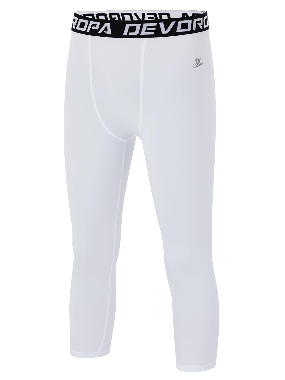 DEVOROPA Boys Leggings Quick Dry Youth Compression Pants Sports Tights Basketball Base Layer