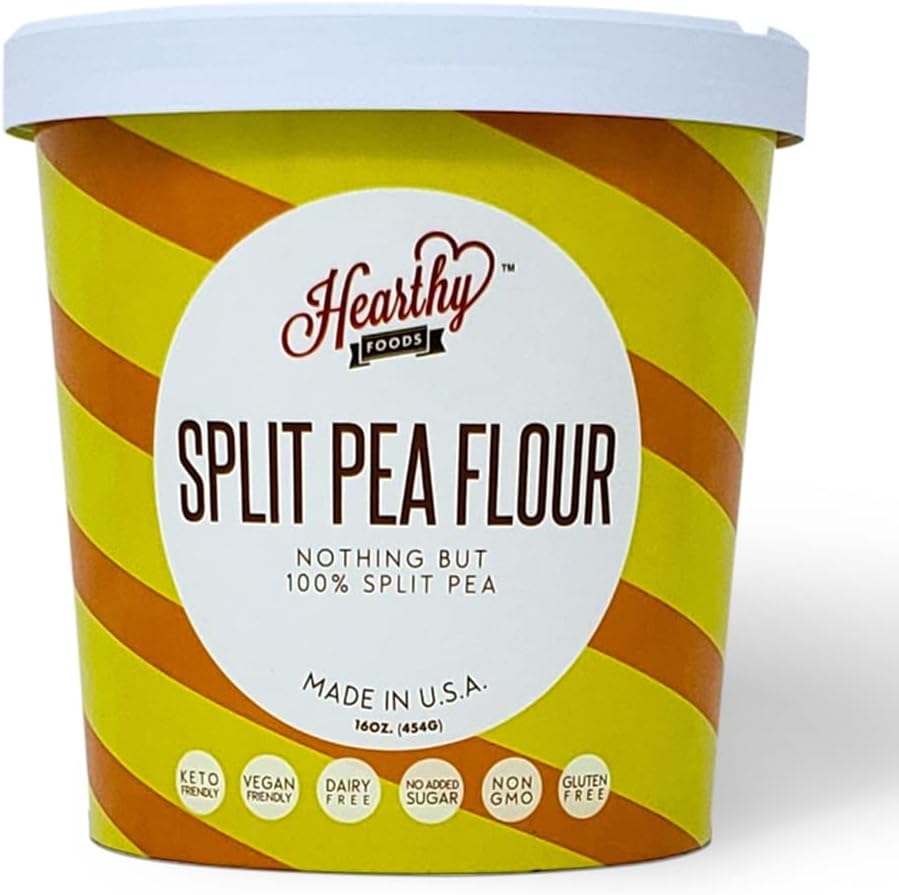 Hearthy Foods Delicious Split Pea Flour, Gluten Free, Non-GMO, Sixteen Ounces