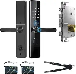 Fechadura Eletronica com Touch Screen, Fechadura Inteligente, Fechadura Digital Biometria por Impressão Digital, Adequado para portas com espessura de 5 cm ou mais