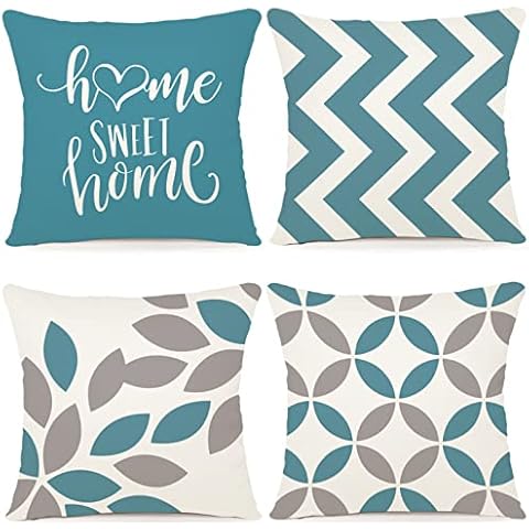 ZWJD Juego de 4 Fundas de cojín 40x40 Cover