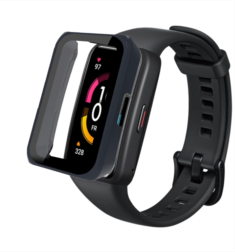 iVoler 3 Pezzi Cover e Pellicola Protettiva per Huawei Band 7/6 / Honor Band 7/6, Copertura Completa Custodia Trasparente, Ultra Sottile Morbida TPU