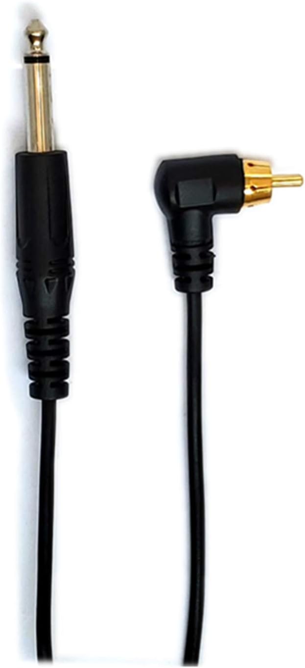 JellyfishPro 71inch Sturdy Tattoo RCA Connector Clip Cord For Rotary Tattoo Machine Tattoo Pen (Right Angle)