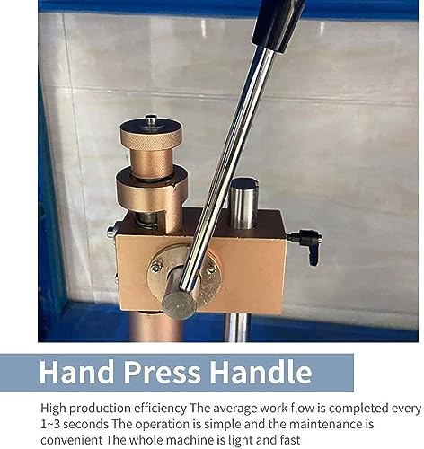 Perfume Crimping Machine, Manual Perfume Capping Machine, 13mm/15mm/18mm/20mm Professional Bottle Capper, Height Adjustable, Convenient and Flexible, for Chemical Packaging Laboratory Home