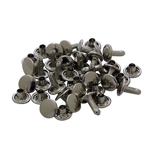 協進エル 附属金具 両面足長カシメ 中 Φ9/9.5mm 20コ入 ニッケル 1175515-01 75515-01