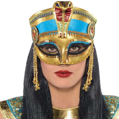 Stunning Multicolor Egyptian Mask Costume Accessory - One Size - Perfect for Parties & Events - 1 Pc.